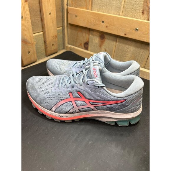 Asics Womens GT-1000 10 Wide Running Shoes Gray/Coral Lightweight Size 11 - Picture 7 of 12